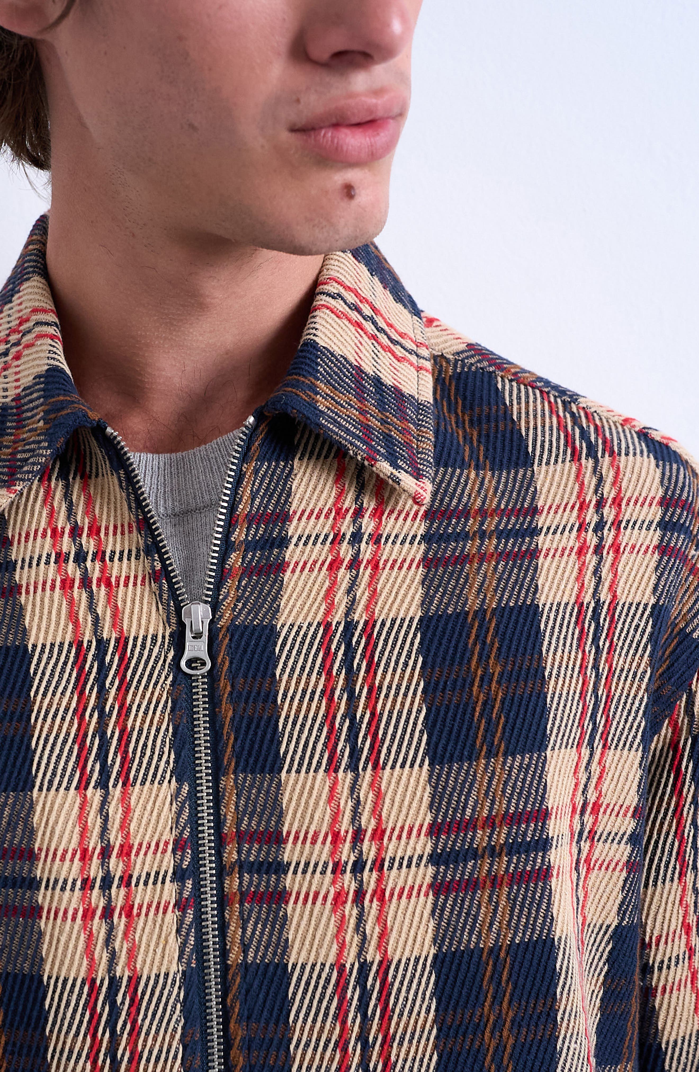 Check Zip Overshirt - image 2