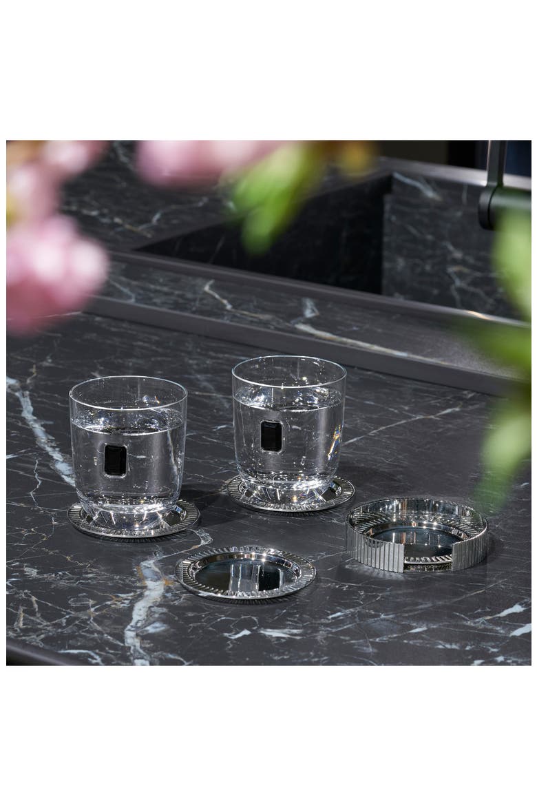 Elevo Set of 2 Double Old Fashioned Glasses, Alternate, color, BLACK