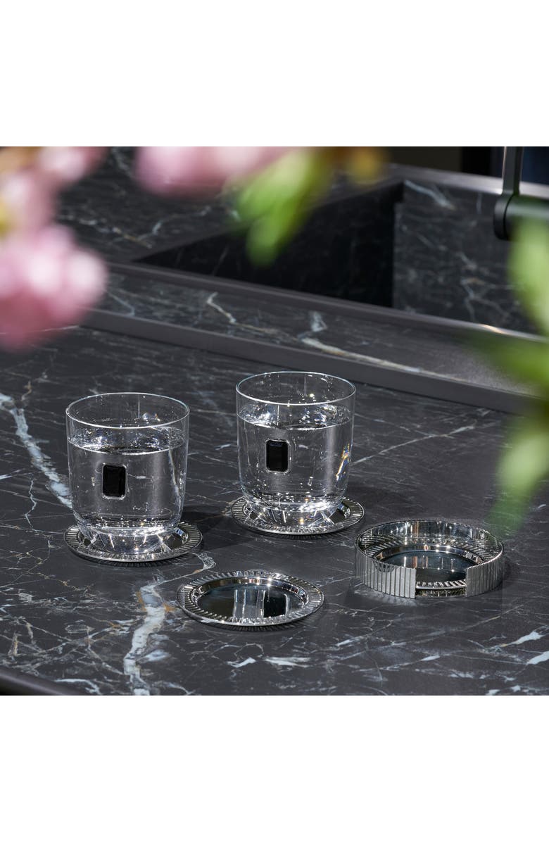 ANNA New York Elevo Set of 2 Double Old Fashioned Glasses, Alternate, color, Black