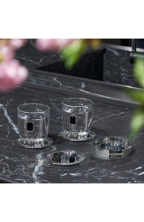 Anna New York Elevo Set Of 2 Double Old Fashioned Glasses In Black