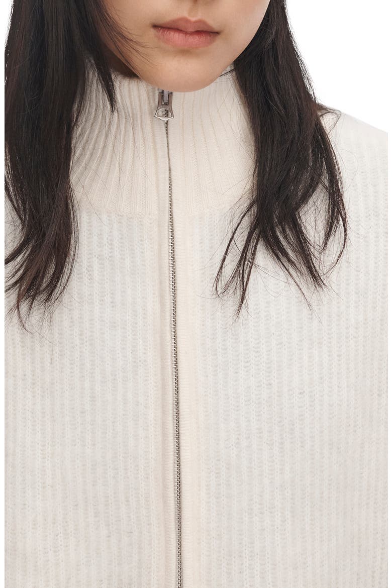 Jada Brushed Cashmere Full Zip Cardigan, Alternate, color, IVORY