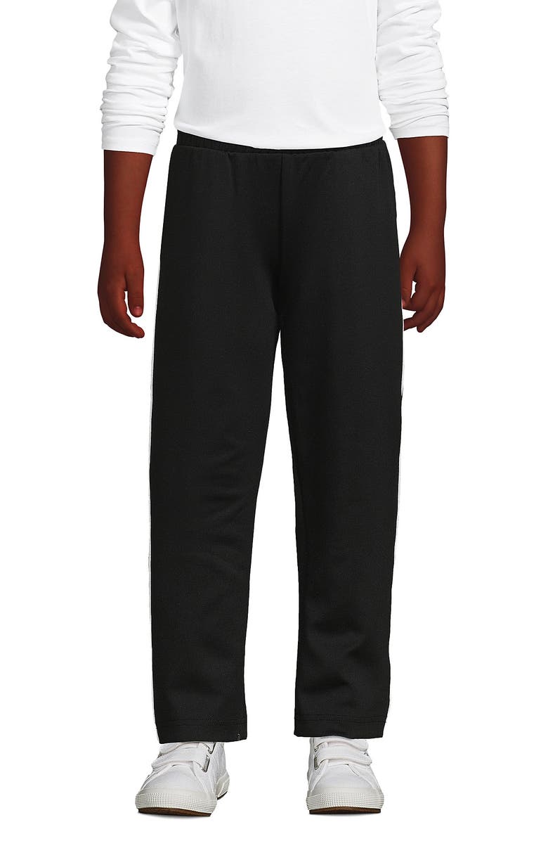 Lands' End School Uniform Coed Active Performance Track Pants, Main, color, Black