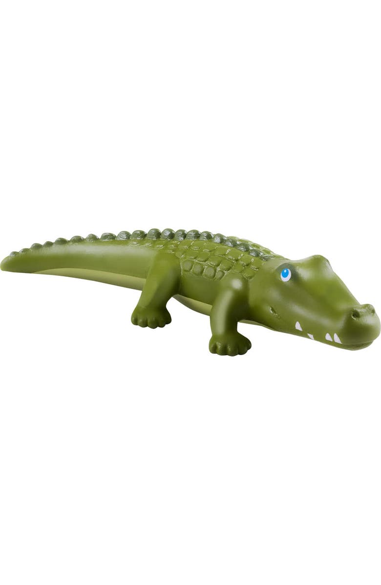 HABA Little Friends Crocodile - 7" Chunky Plastic Zoo Animal Toy Figure, Main, color, Multi