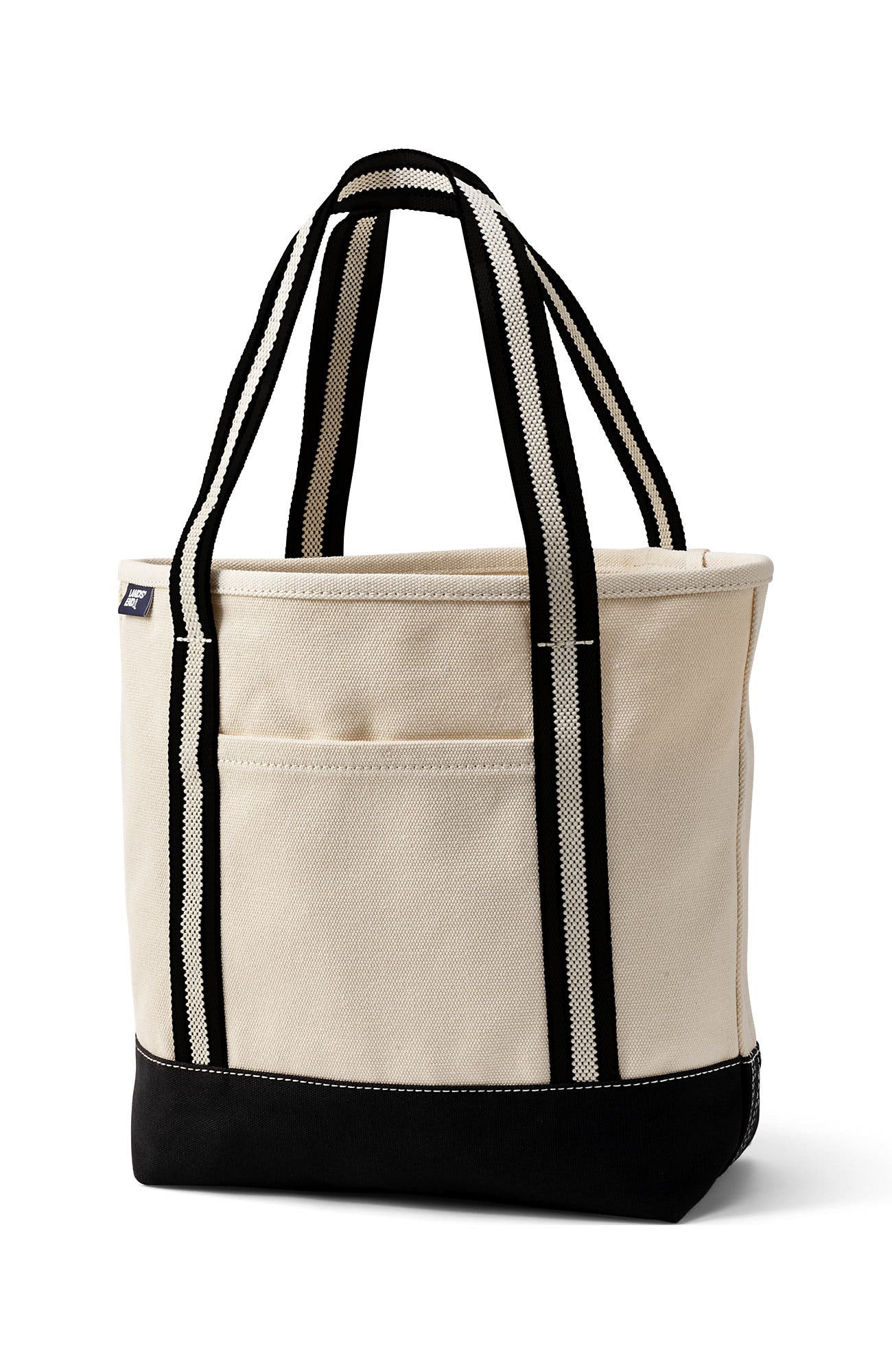 Open Top Canvas Tote Bag, Main, color, Natural/Burgundy Spritz Stripe