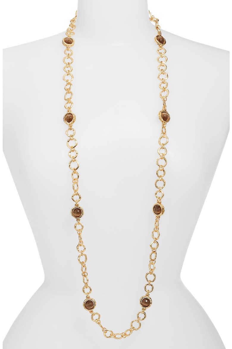 Mocha Station Necklace, Alternate, color, GOLD
