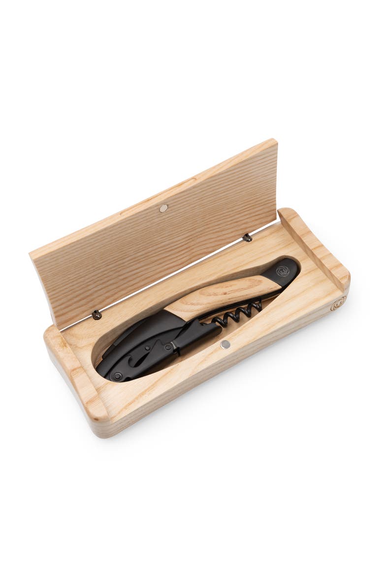 Barolo Waiter-style Corkscrew in Ashwood Box, Alternate, color, Ash Wood