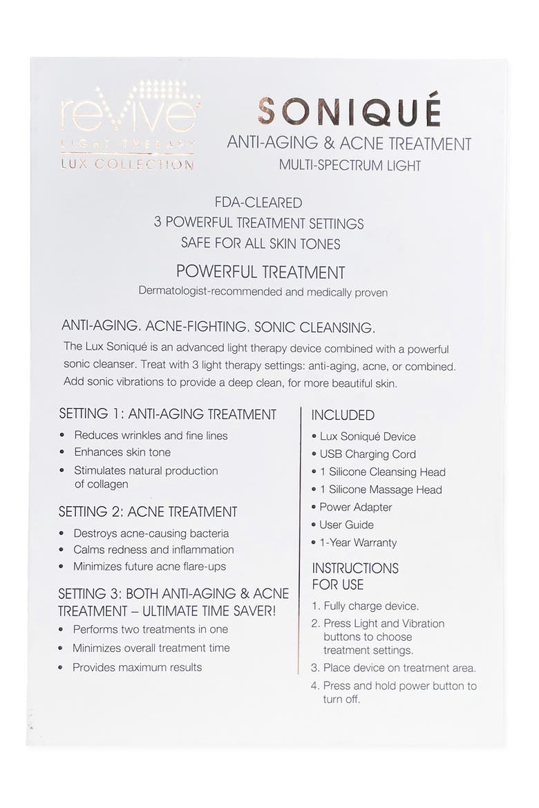 Lux Sonique LED Sonic Cleansing Device, Alternate, color, WHITE