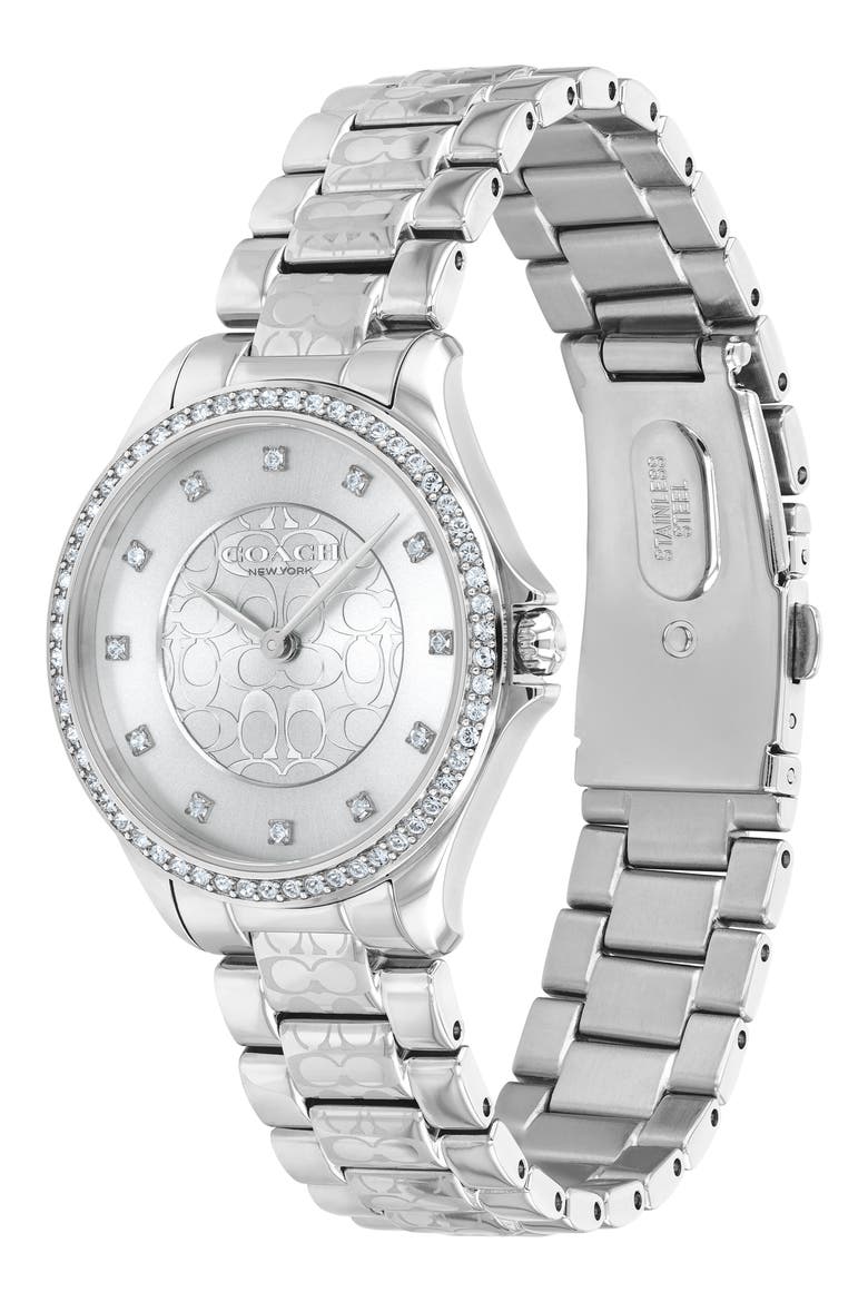 Astor Bracelet Watch, 31mm, Alternate, color, SILVER