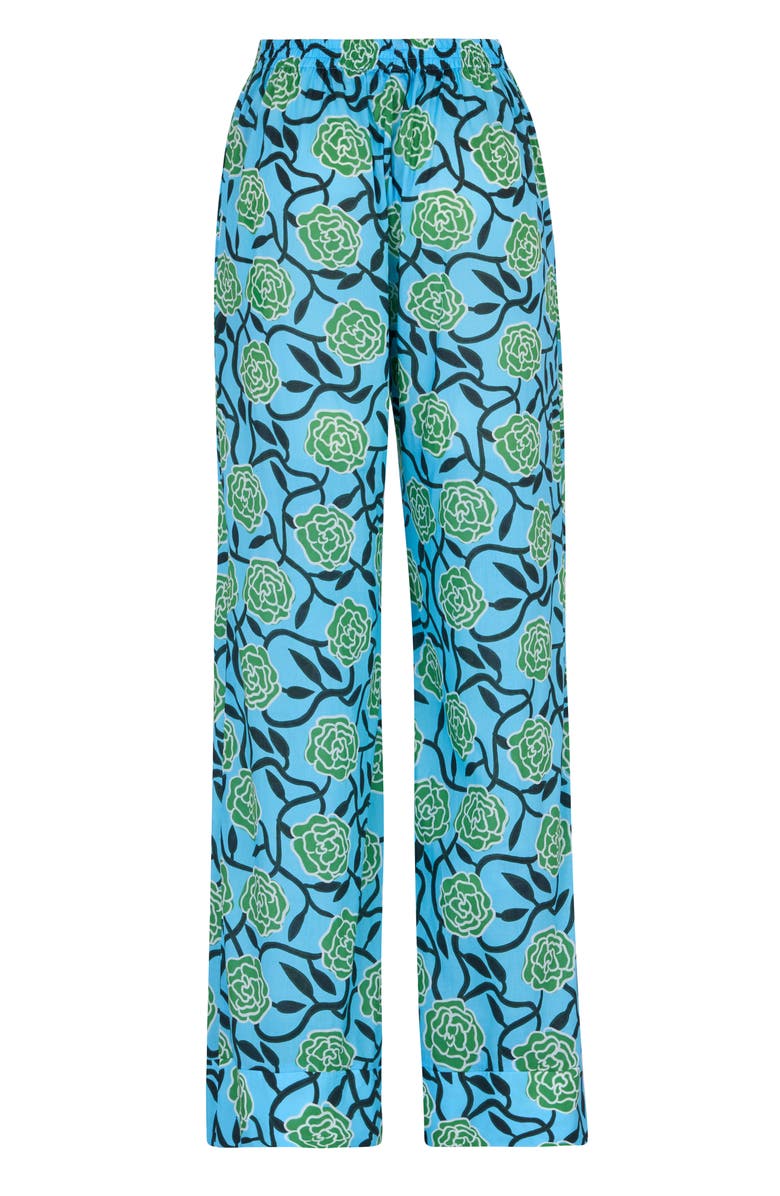 De Loreta Tulia High Waist Straight Leg Cotton Pants, Alternate, color, Amelia Print