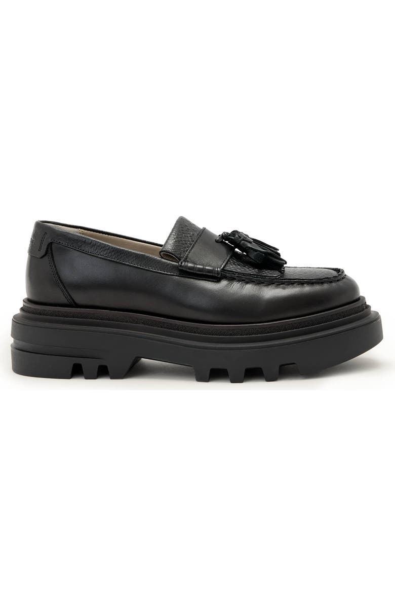 AllSaints Beth Tassel Loafer, Alternate, color, Black