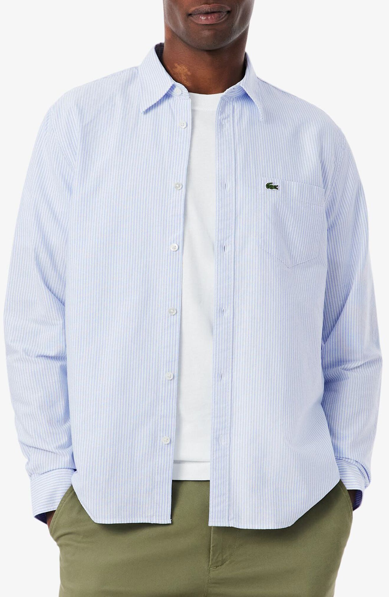 Essentials Stripe Cotton Button-Up Oxford Shirt - image 3