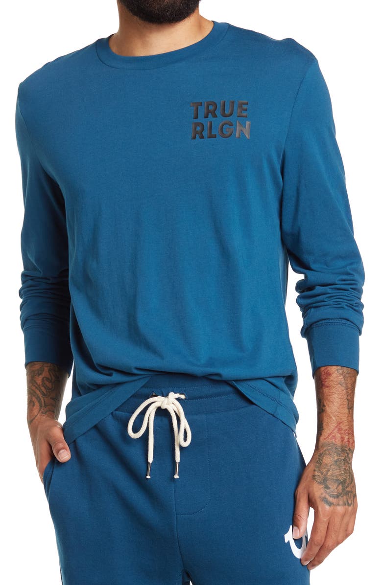 True Religion Brand Jeans TRUE RELIGION Fashion Long Sleeve Buddha Tee, Main, color,