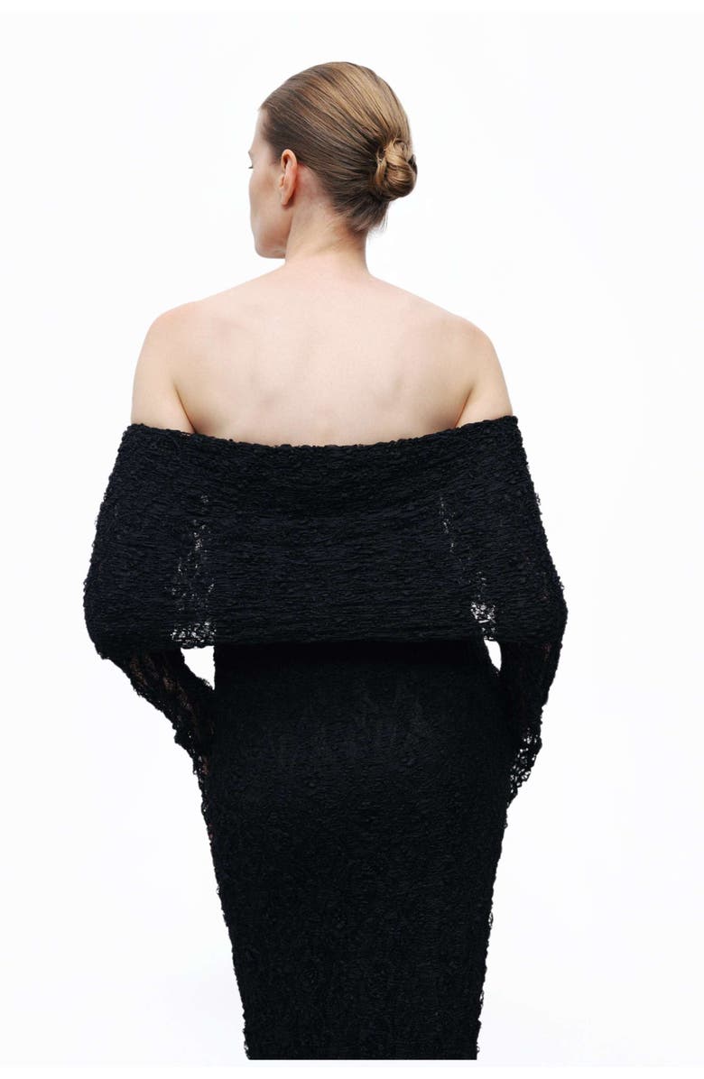 Nocturne Off-The Shoulder Lace Maxi Dress, Alternate, color, 