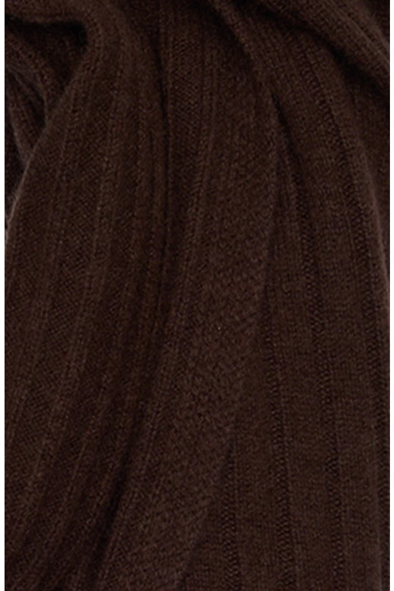 Rib Cashmere Travel Wrap, Alternate, color, BROWN BITTER