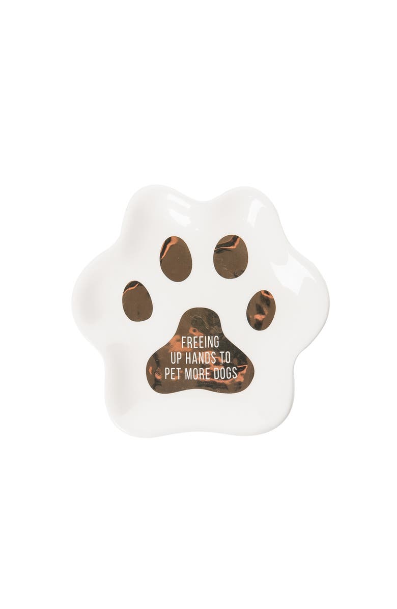 Totalee Gift Pet More Dogs Trinket Tray Ceramic White, Main, color, White