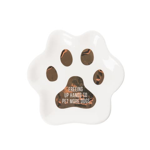 Pet More Dogs Trinket Tray Ceramic White