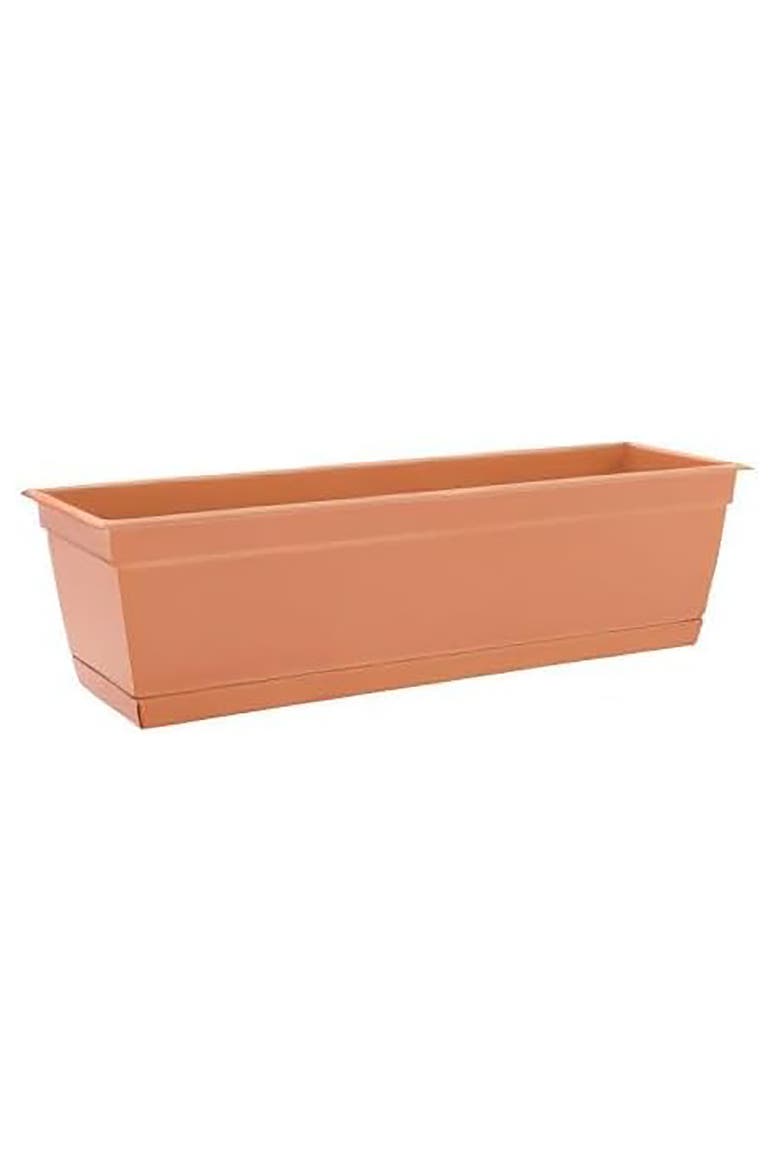 24 Inch Dayton Window Box Planter, Coral, Alternate, color, Brown