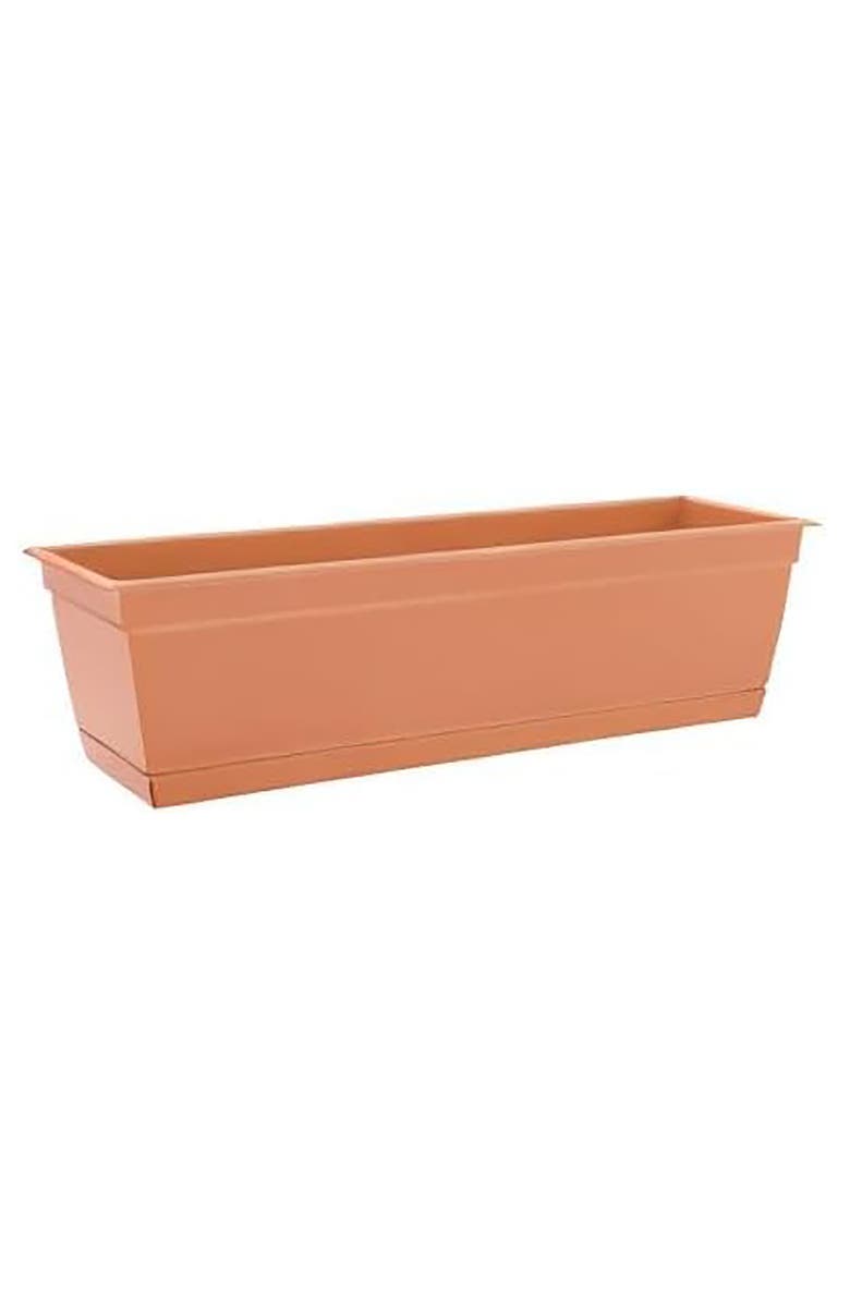 Bloem 24 Inch Dayton Window Box Planter, Coral, Alternate, color, Brown