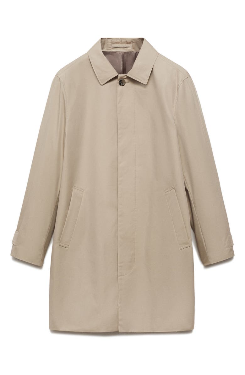 MANGO Classic Water Repellent Trench Coat, Alternate, color, 