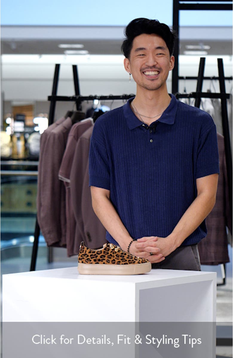 Zena Leopard Print Platform Sneaker, sales video thumbnail