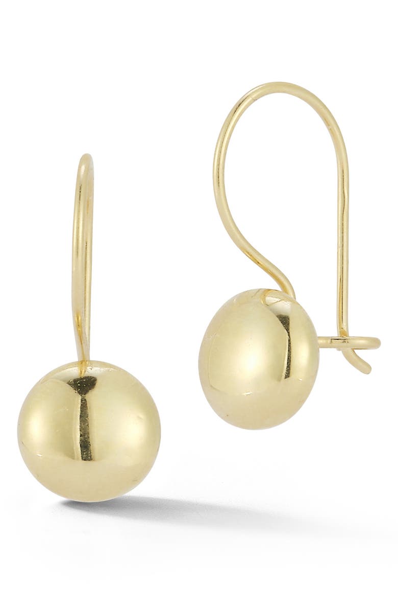Ember Fine Jewelry 14K Ball Drop Earrings, Main, color, Gold