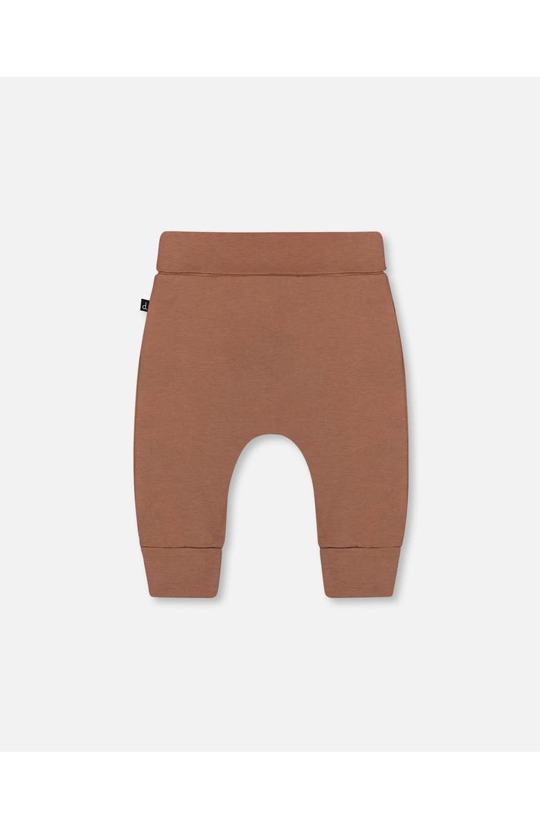 Deux par Deux Baby Boy's Printed Organic Cotton Evolutive Pant Brown And Monkeys, Alternate, color,