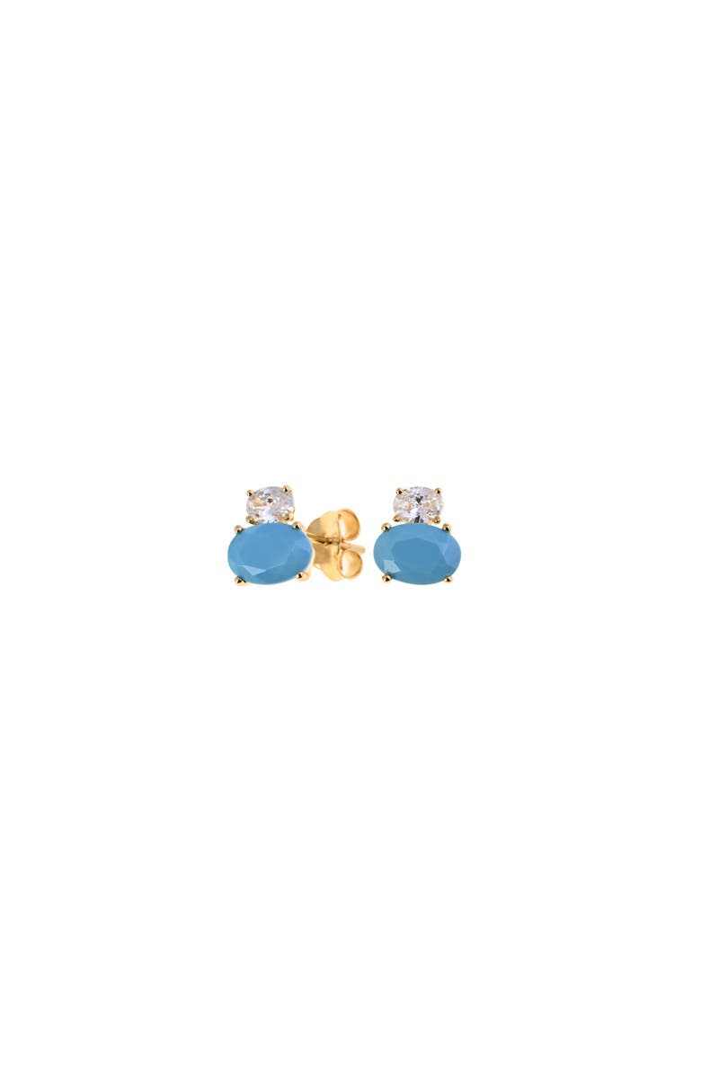 Arte Nova Jewellery Turquoise I Earrings, Main, color, Silver Gold Plated