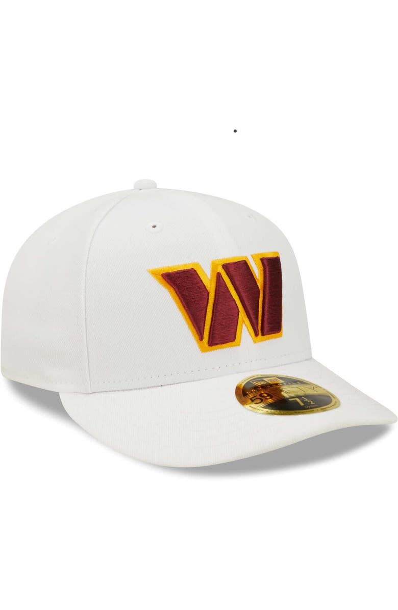 New Era Men's New Era White Washington Commanders Omaha Low Profile 59FIFTY Fitted Hat, Alternate, color, White