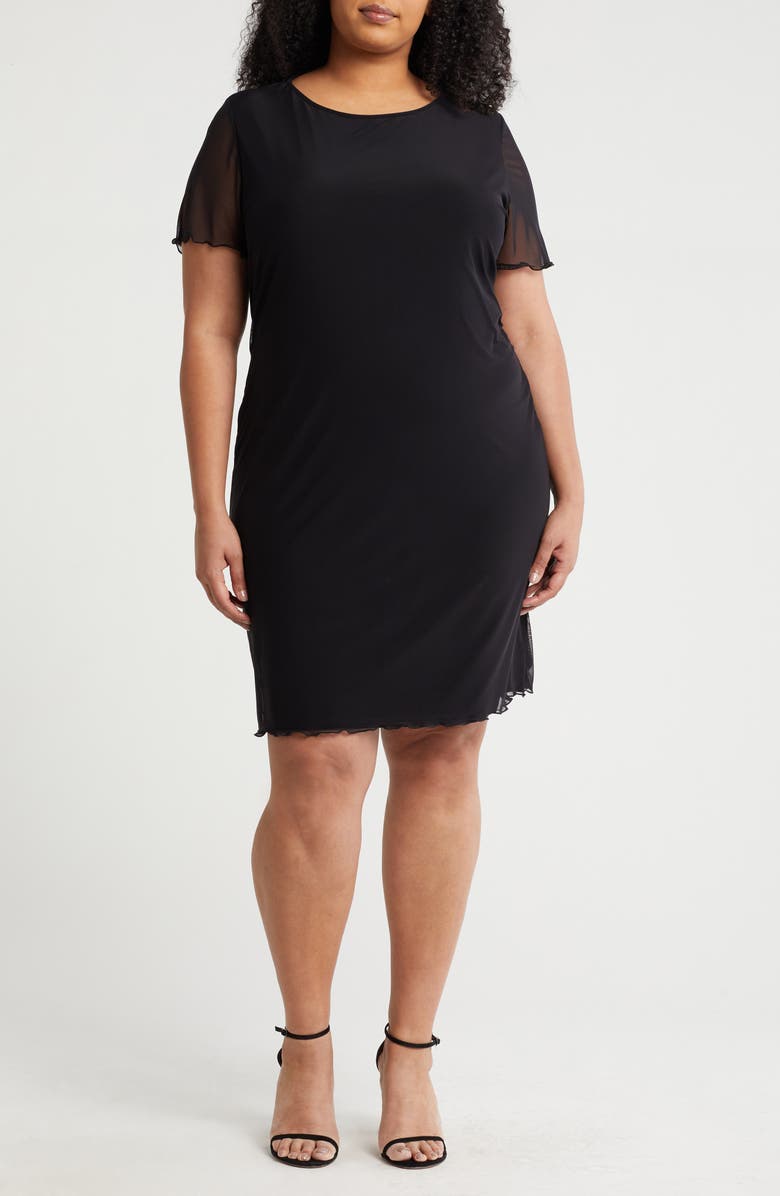 bebe Powermesh T-Shirt Dress, Main, color,