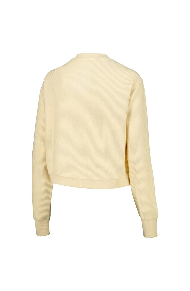 LEAGUE COLLEGIATE WEAR Women's League Collegiate Wear Cream LSU Tigers Timber Cropped Pullover Sweatshirt, Alternate, color, Cream