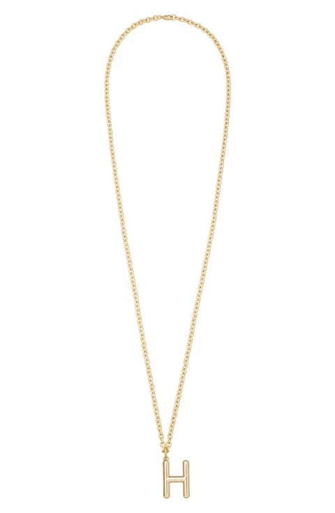 The Big Puffy Initial Pendant Necklace