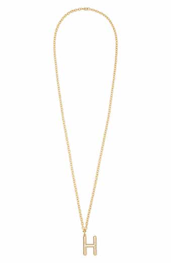 The Big Puffy Initial Pendant Necklace
