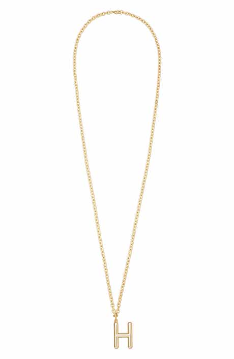 The Big Puffy Initial Pendant Necklace
