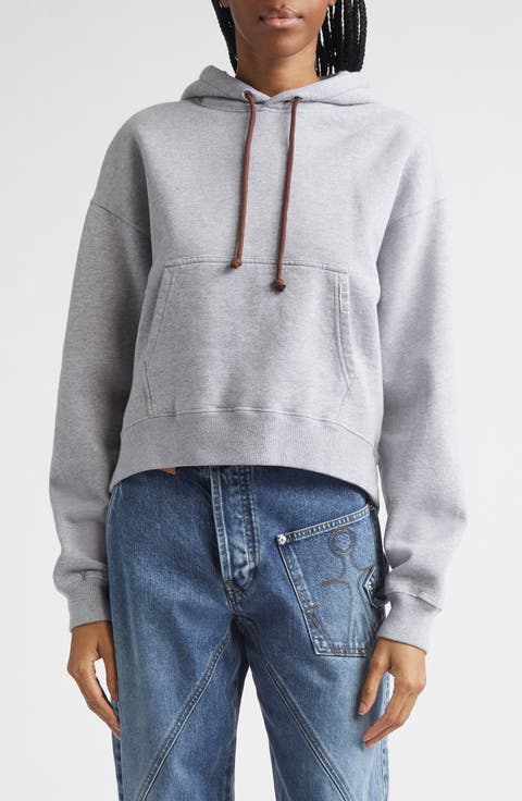 Loafer Stitch Curved Hem Fleece Hoodie