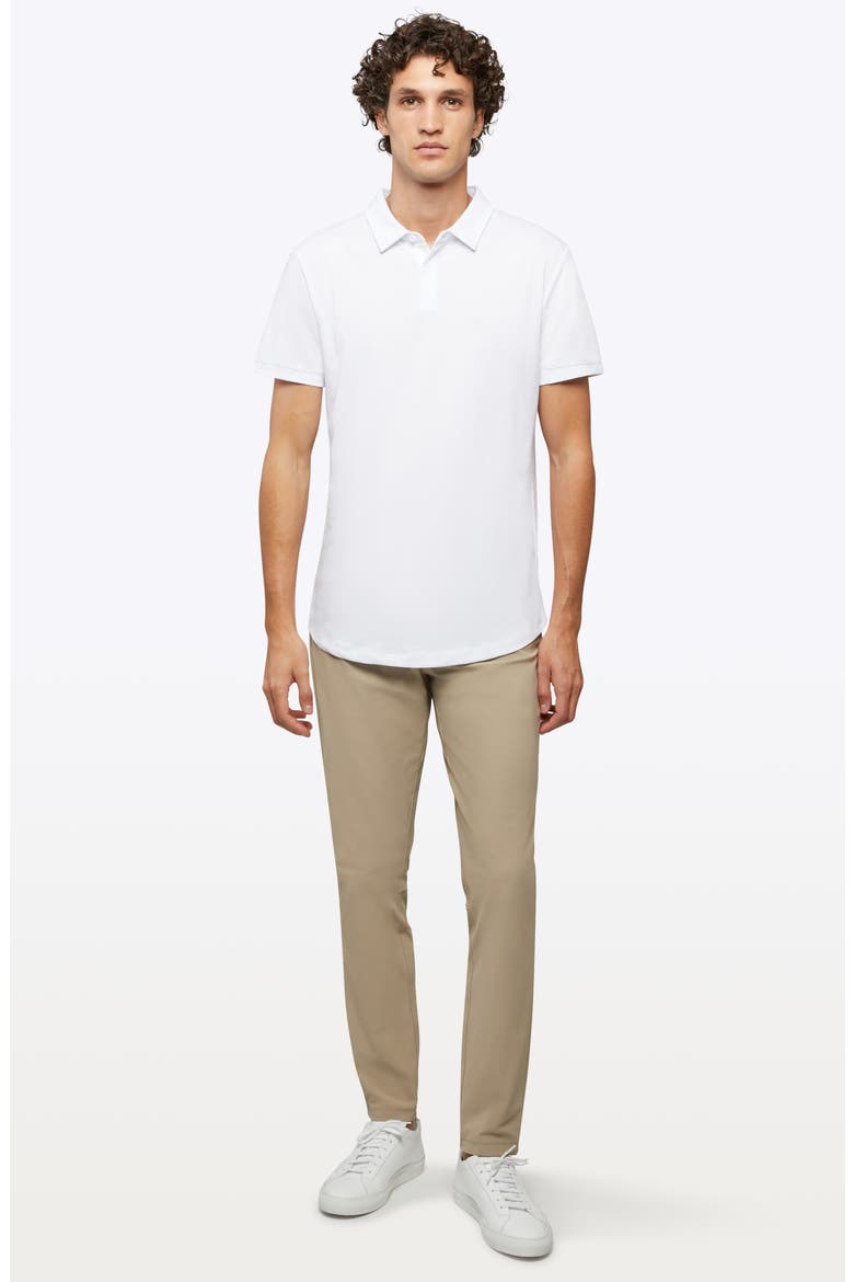 Trim Fit Cotton Blend Polo, Alternate, color, WHITE