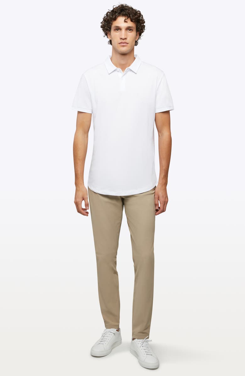 Cuts Trim Fit Cotton Blend Polo, Alternate, color, White