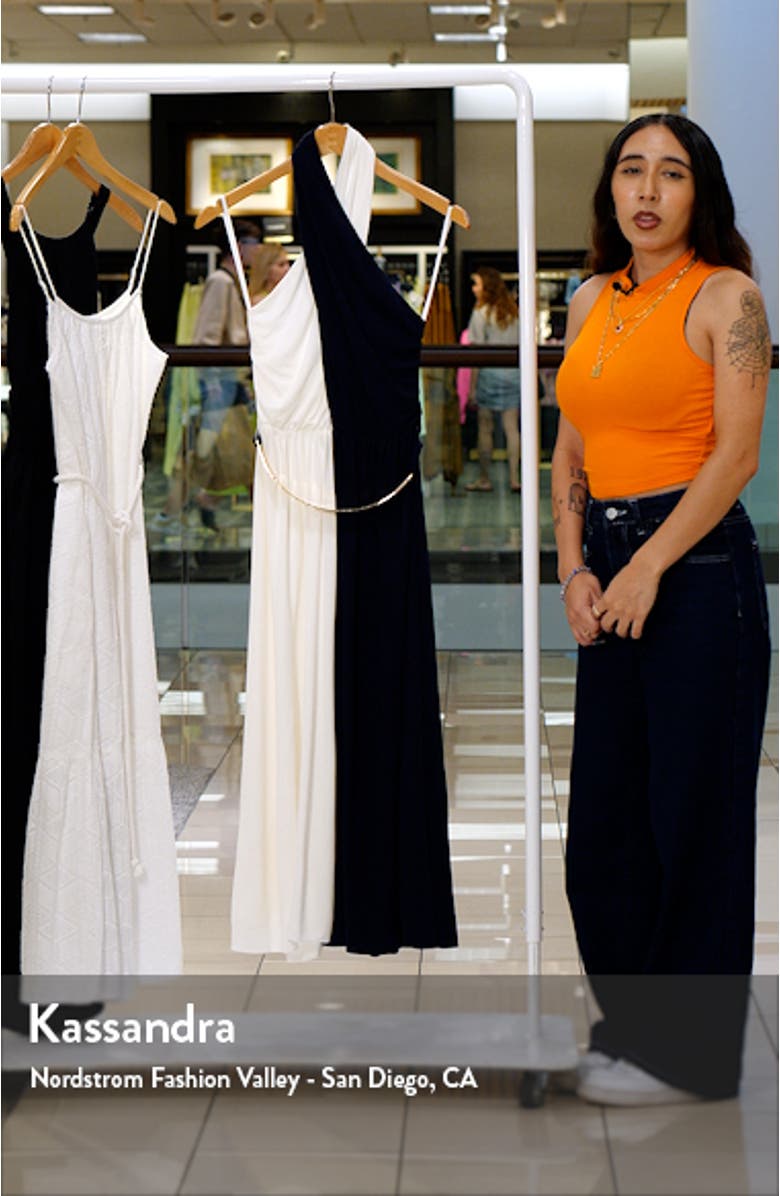 Sondra Colorblock Jersey Halter Dress, sales video thumbnail