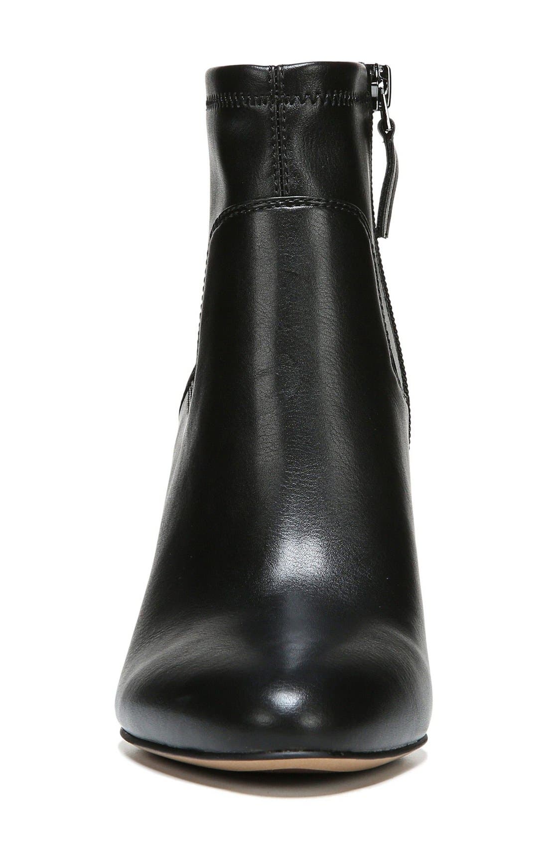 Francie Bootie, Alternate, color, BLACK STRETCH LEATHER