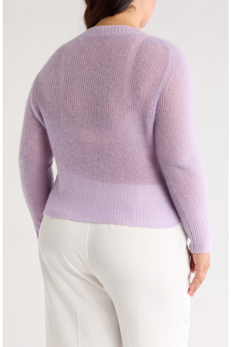 Featherweight Rib Crewneck Sweater, Alternate, color, VIOLETTA