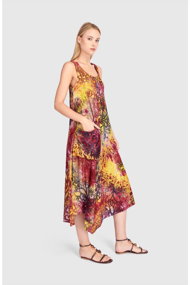 Cascade Tank Dress, Alternate, color, Mix