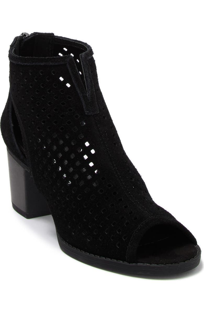 Dirty Laundry Tessa Suede Perforated Peep Toe Bootie, Alternate, color,