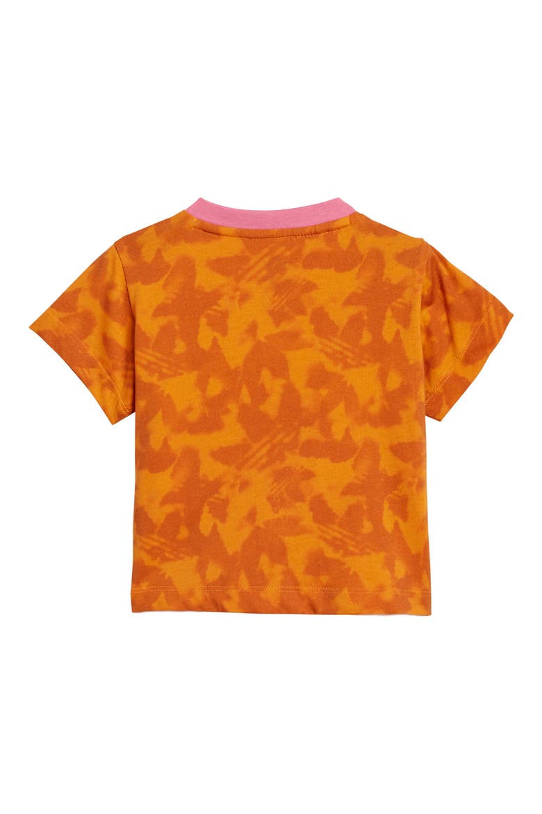Lifestyle T-Shirt, Skirt & Leggings Set, Alternate, color, BRIGHT ORANGE/ PINK FUSION