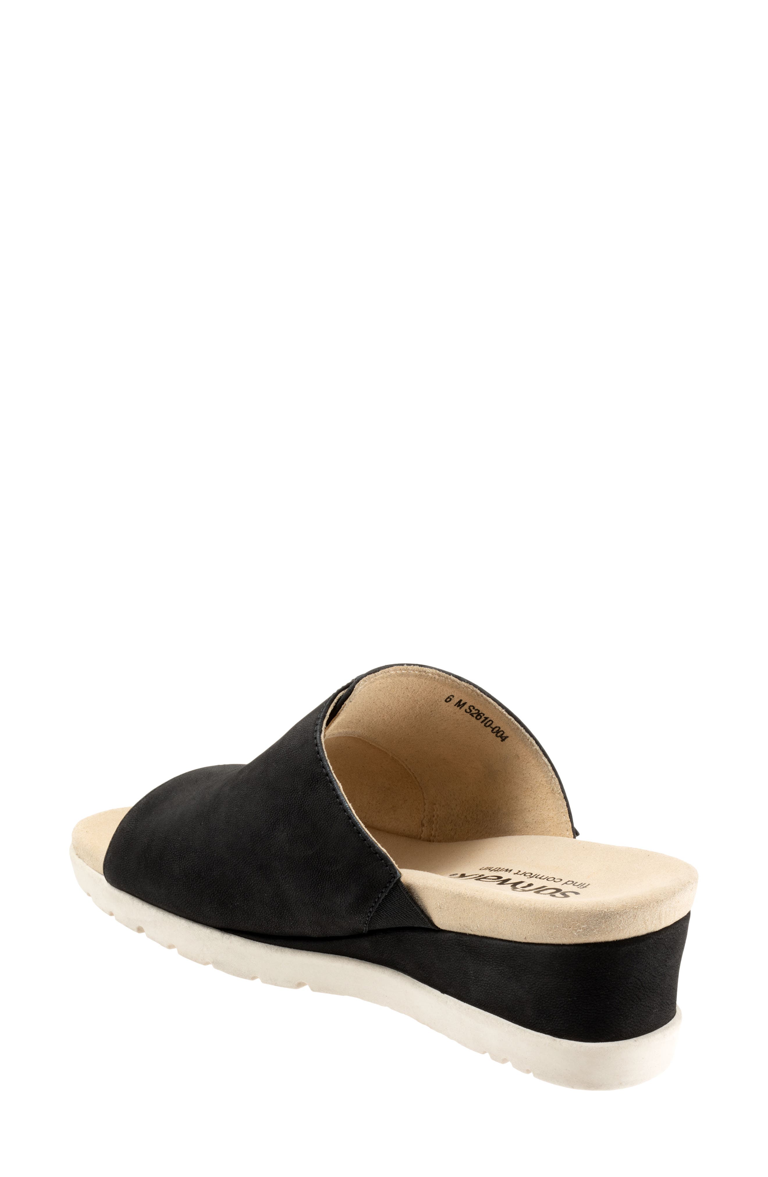 Newberry Platform Wedge Slide Sandal, Alternate, color, BLACK NUBUCK