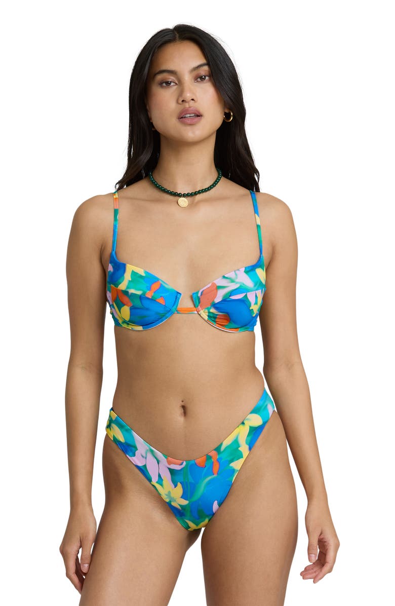 Billabong Agua Floral Underwire Swim Top, Alternate, color,