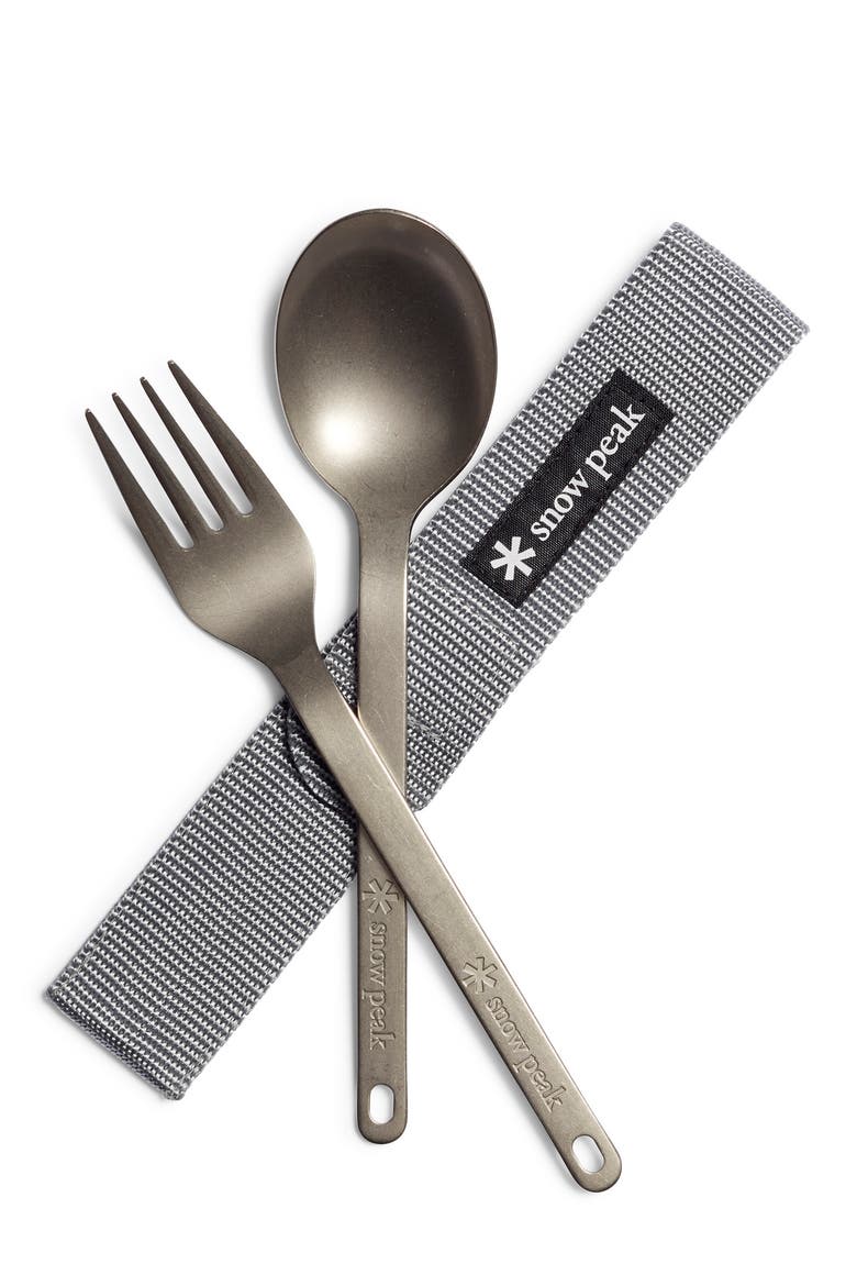 Titanium Fork & Spoon Set, Main, color, ASSORTED