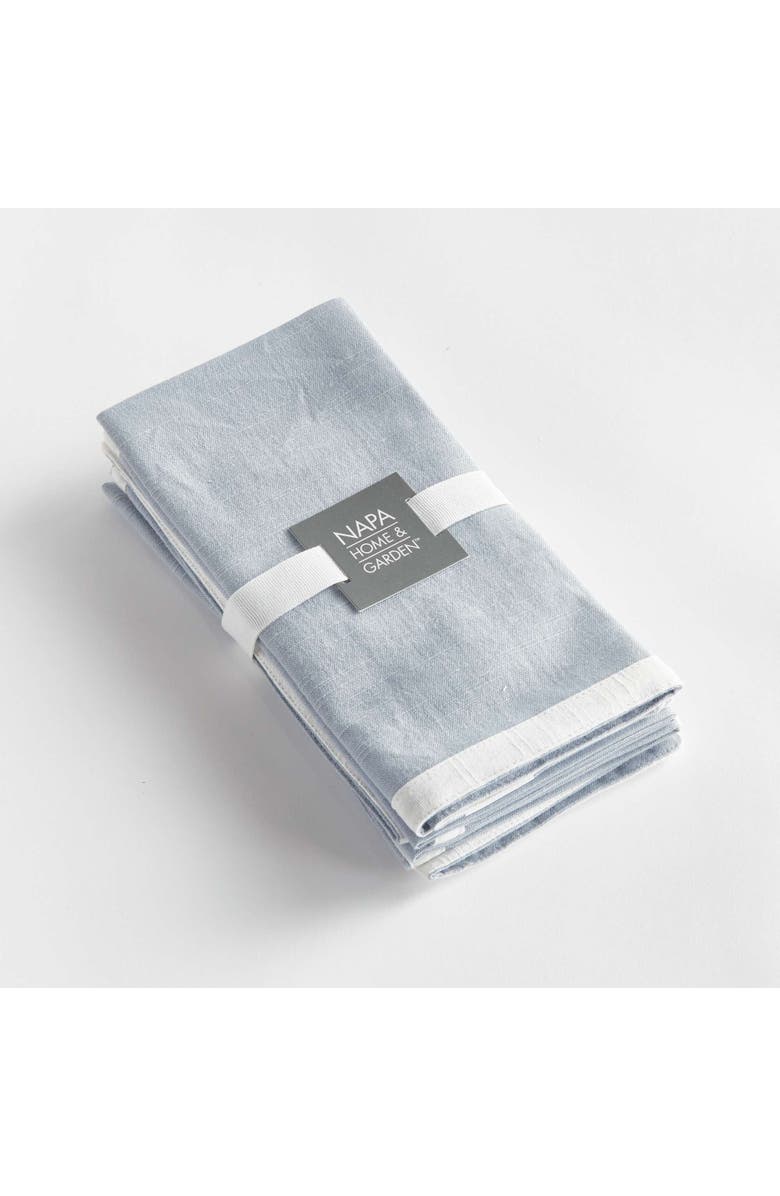 Napa Home & Garden Paige Dinner Napkins Set Of 4, Alternate, color, Blue