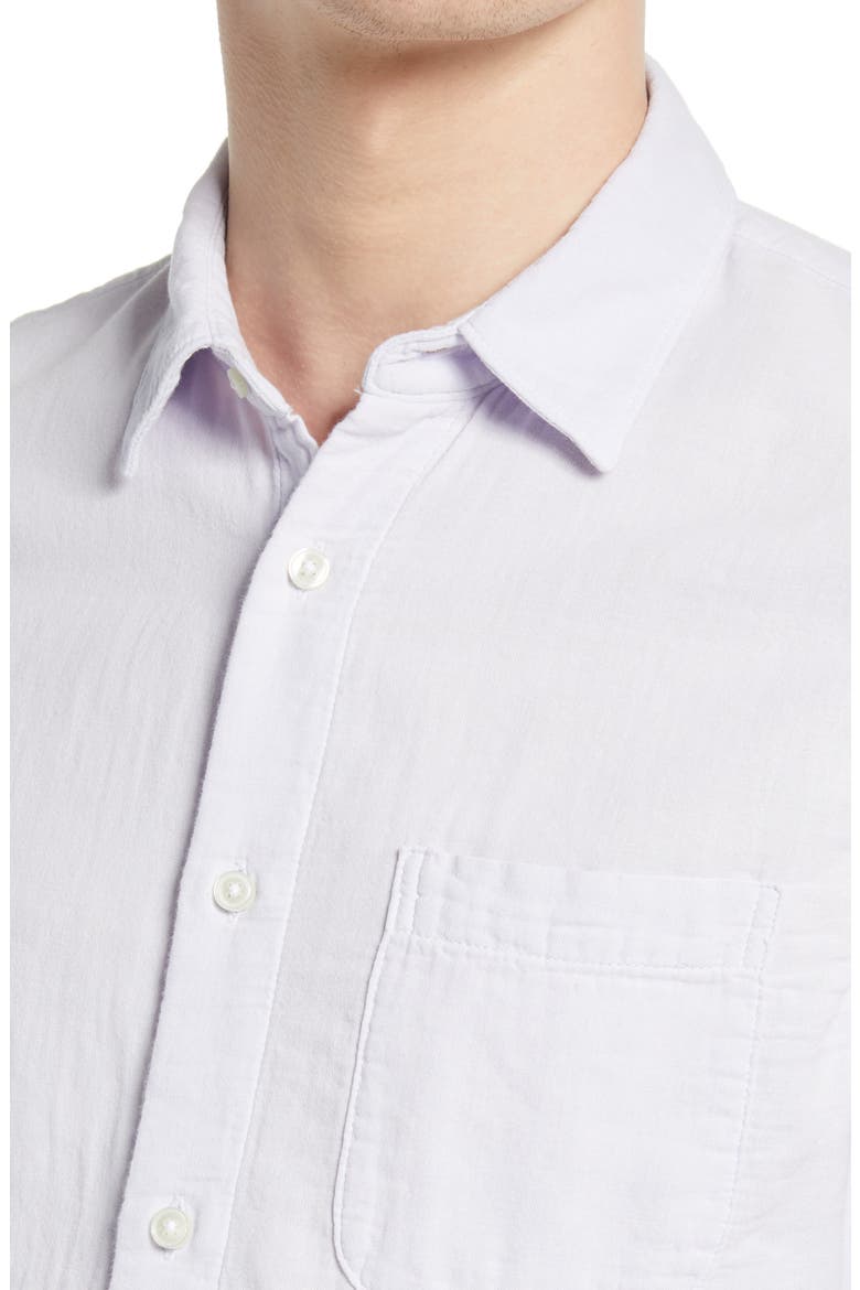 Trim Fit Solid Button-Up Shirt, Alternate, color, LAVENDER