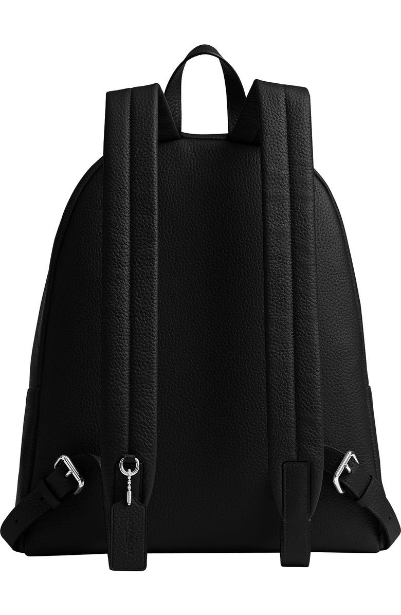 COACH Ridgewood Leather Backpack, Alternate, color, Black