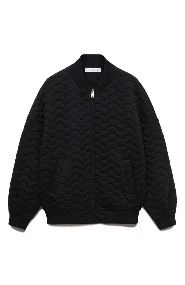 MANGO Oversize Quilted Bomber Jacket, Alternate, color, 