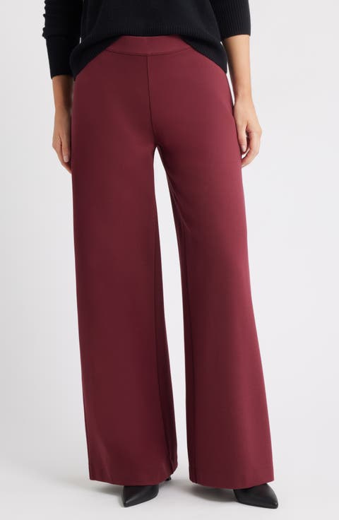 High Waist Wide Leg Ponte Pants